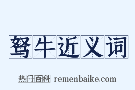 驽牛近义词是什么意思的图片